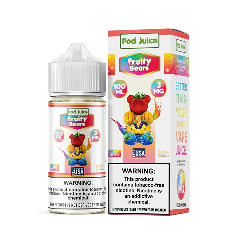 Pod Juice Synthetic Fruity Bears 100mL